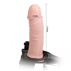 vibromasseur de harnais creux 17cm impression de porcelaine_5