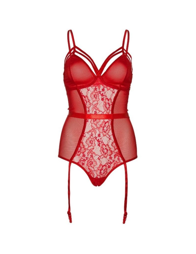 leg avenue teddy avec porte-jarretelles rouge taille_2