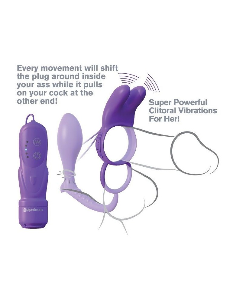fantaisie c-ringz anneau vibrant anal lapin triple stimulation_2