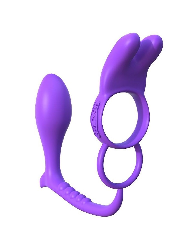 fantaisie c-ringz anneau vibrant anal lapin triple stimulation_3