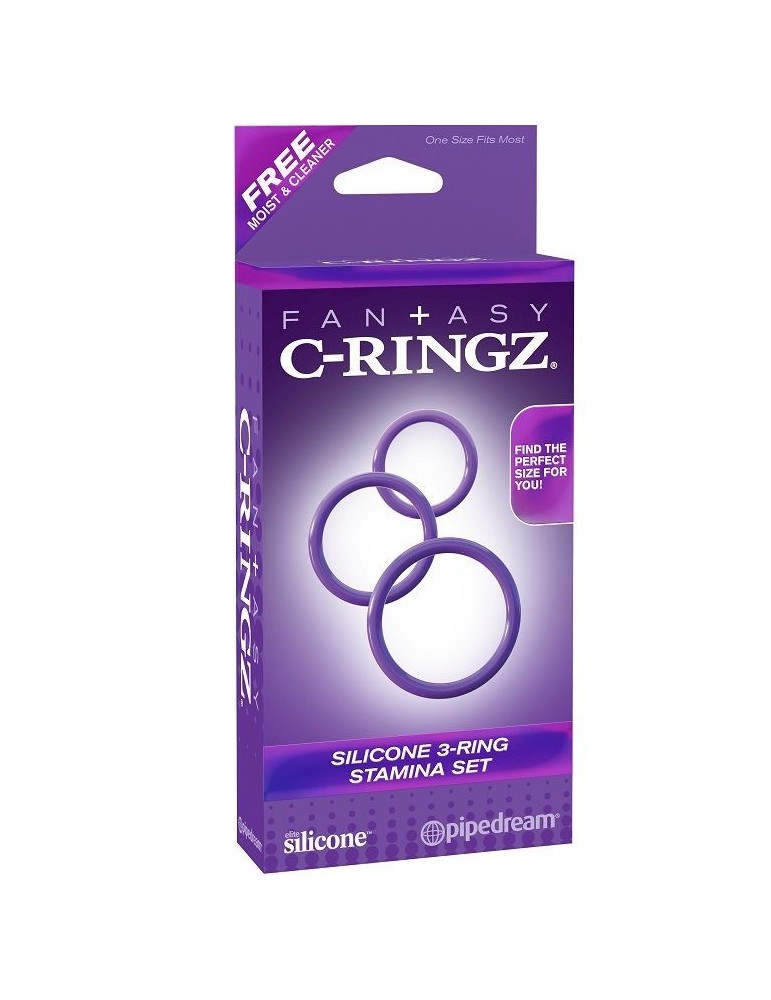 fantasy c-ringz 3 anneaux en silicone endurance s