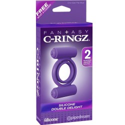 fantaisie c-ringz silicone double vibromasseur ravissement