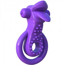 Jambe double fantasy c-ringz avec langue stimulante