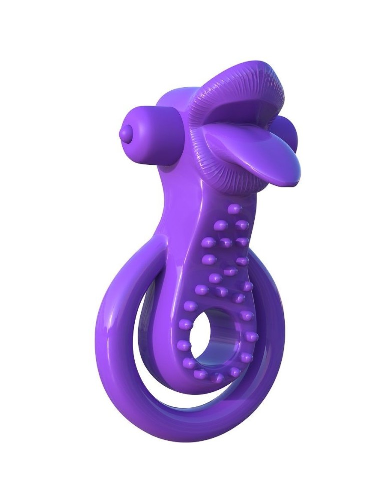 jambe double fantasy c-ringz avec langue stimulante