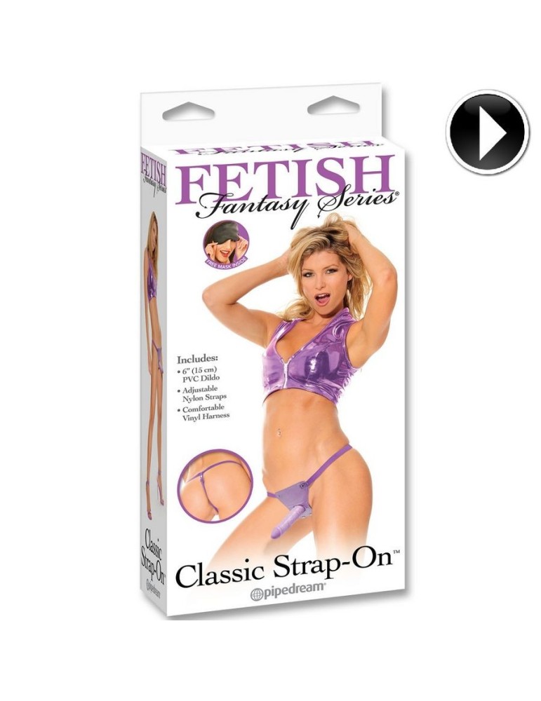 harnais fantaisie fétiche réaliste lilas classique 15,5 cm_3