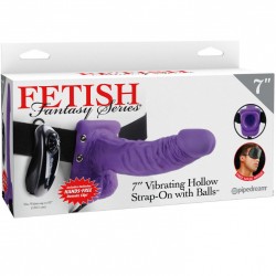 fetish fantasy series 7 "harnais vibrant avec testicules creux homme 17,8 cm violet_3