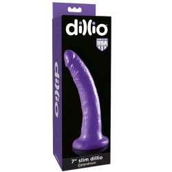 gode dillio avec ventouse 17,8 cm violet