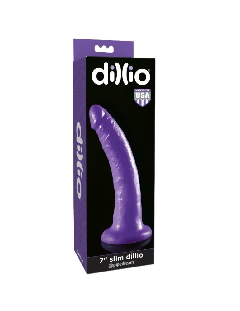 gode dillio avec ventouse 17,8 cm violet