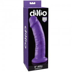 gode dillio avec ventouse lilas 22,9 cm
