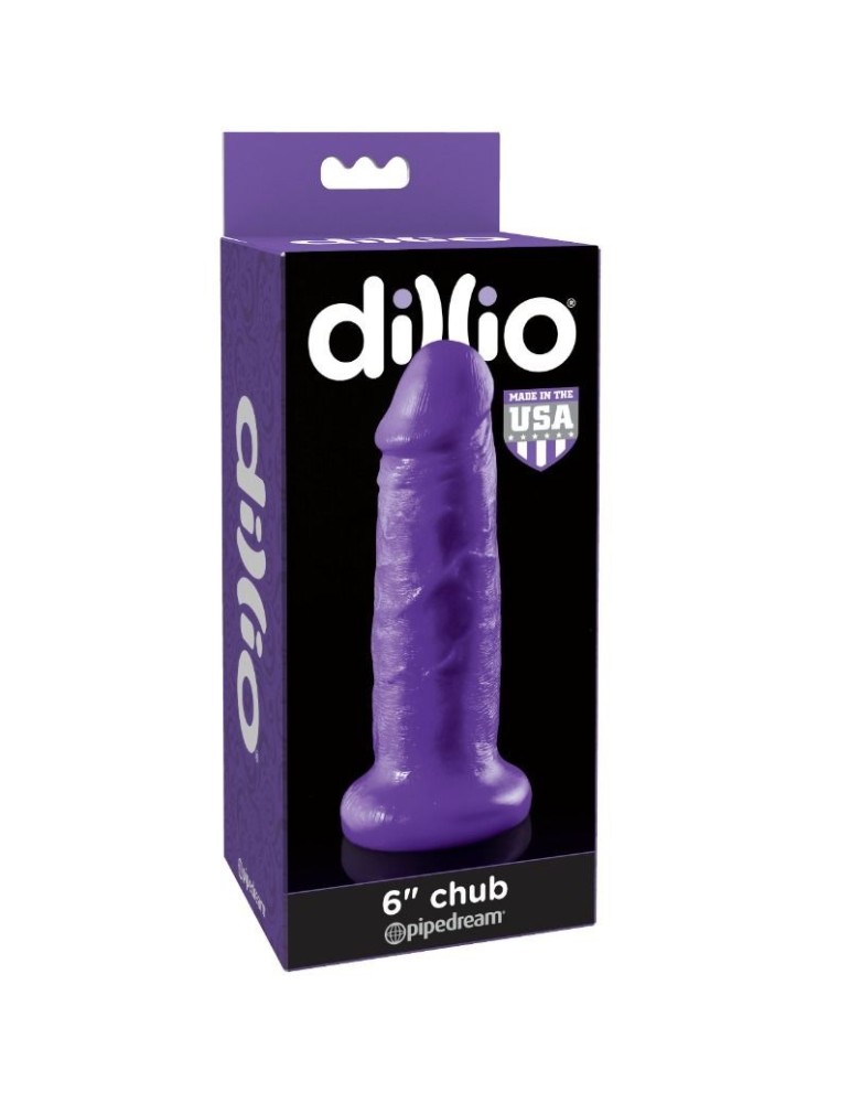 gode dillio avec ventouse chevelu 15,2 cm lilas