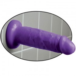 gode dillio avec ventouse chevelu 15,2 cm lilas_3