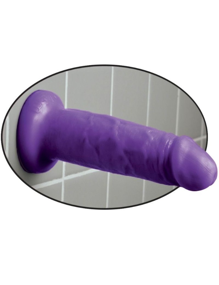 gode dillio avec ventouse chevelu 15,2 cm lilas_3