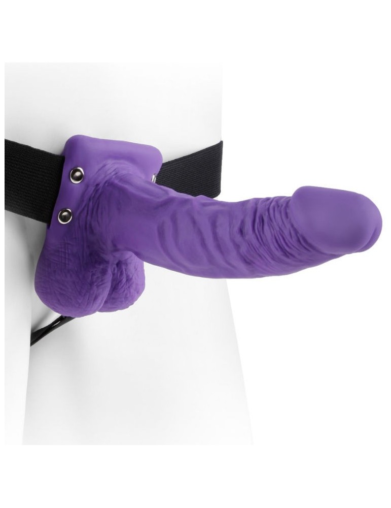 harnais fétiche fantasy series 7 "avec testicules creux homme 17,8 cm violet_2