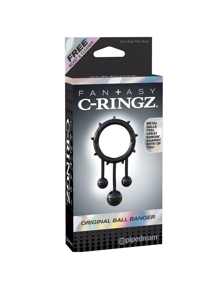 anneau fantaisie c-ringz avec billes métalliques oscillantes