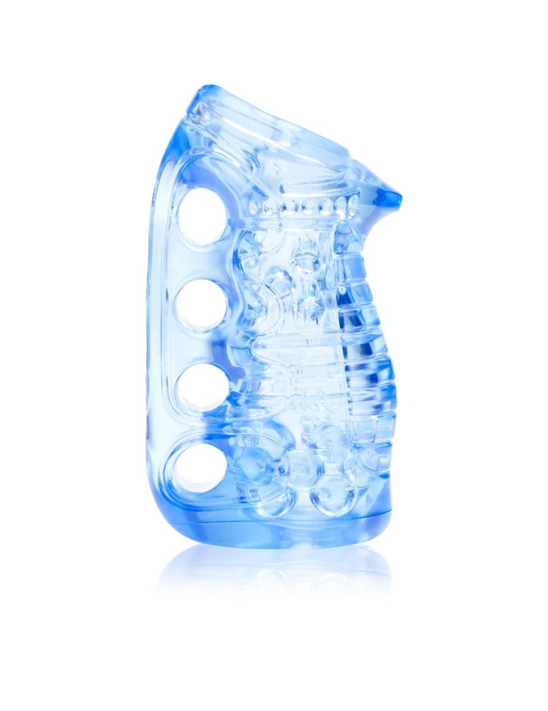 masturbateur fleshkins bleu glacier avec étui de séchage_2