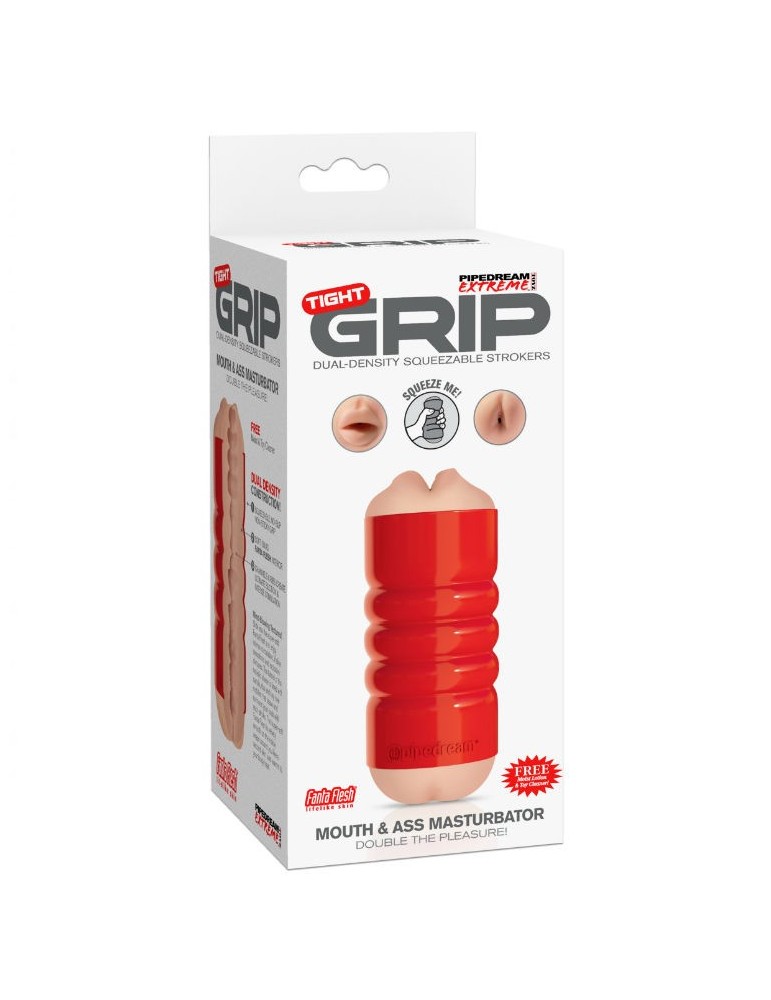 pipedram extreme toyz masturbateur bouche et anus à prise serrée