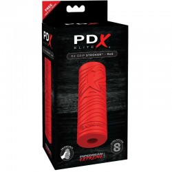 manchon de masturbateur pdx elite ez grip stroker - rouge