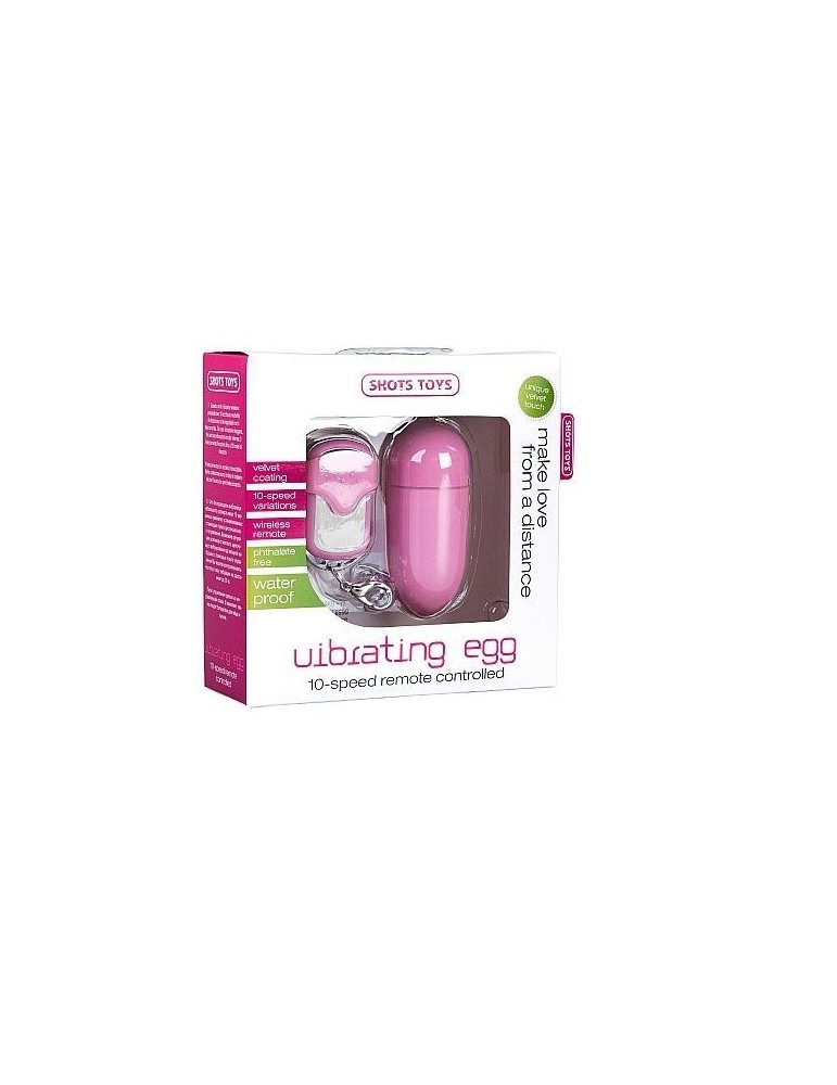 oeuf vibrant 10 vitesses télécommande rose grand_2