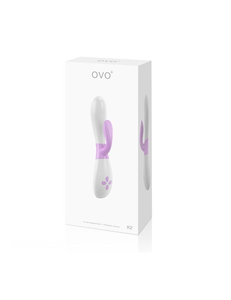 ovo k2 vibromasseur lapin stimulateur rose / blanc_3