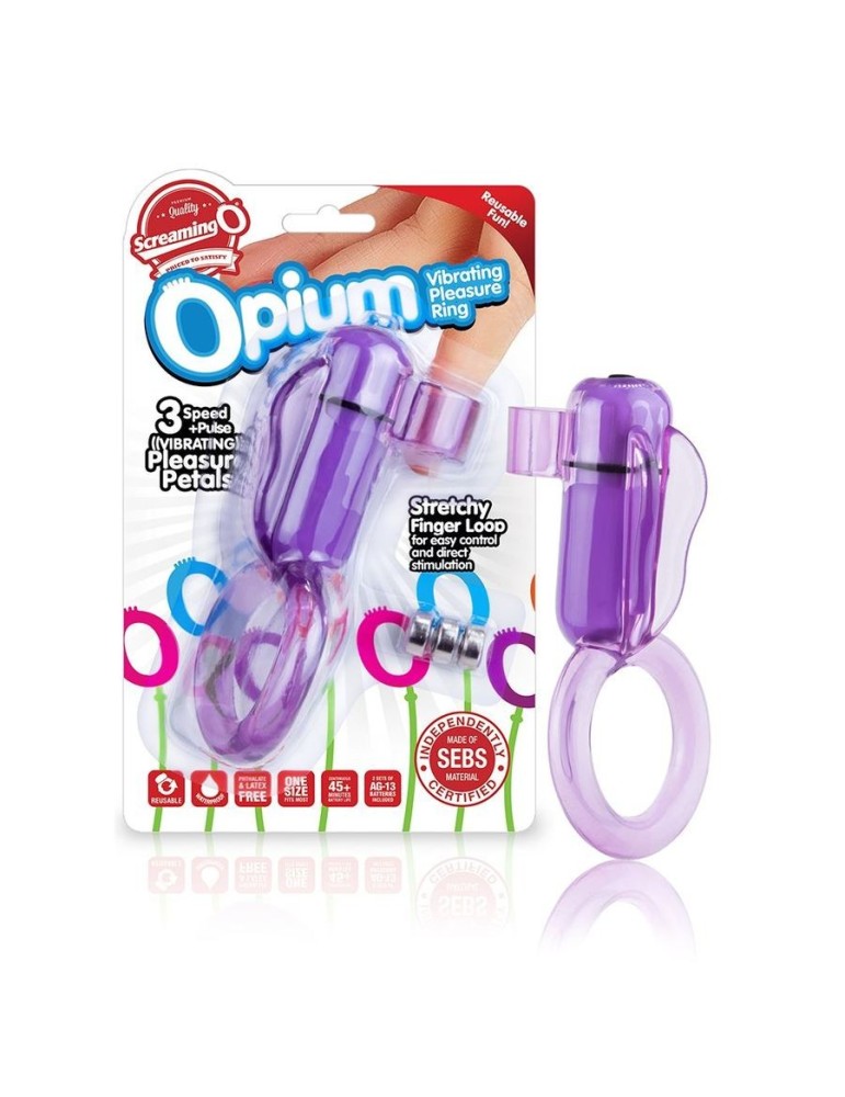 screaming o anneau vibrant doigt vibrant lilas opium