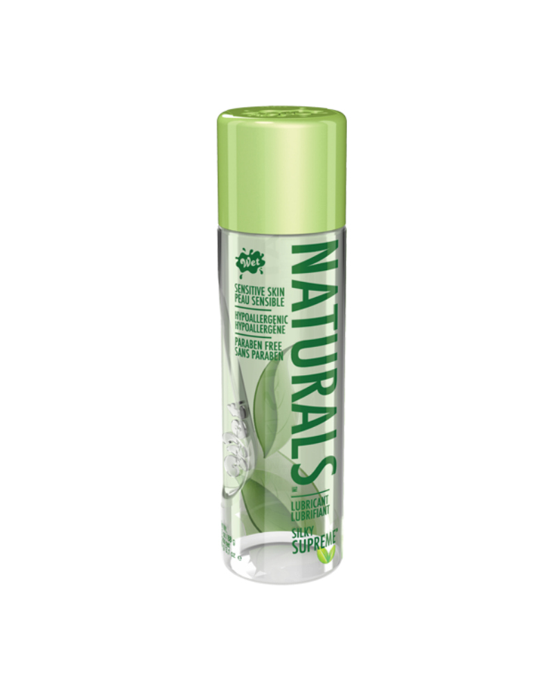 lubrifiant silicone wet naturals à l'aloe vera 93gr