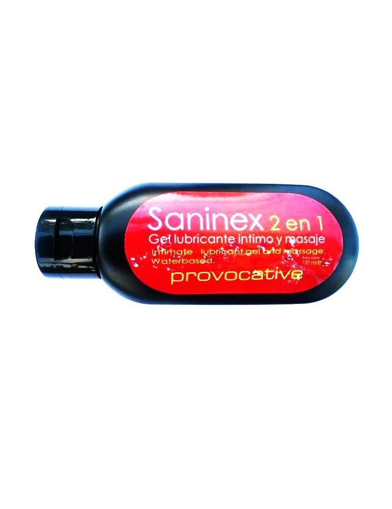 lubrifiant intime et massage provocateur saninex 2 en 1