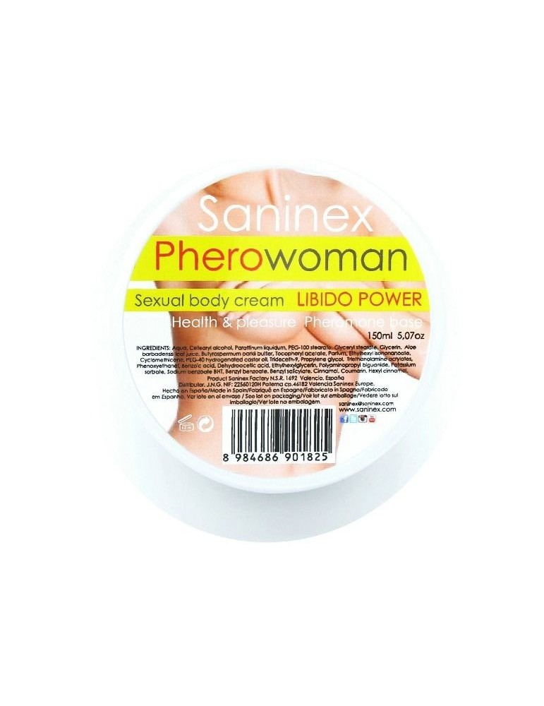 saninex crème intime & corps phéromone libido power 150ml