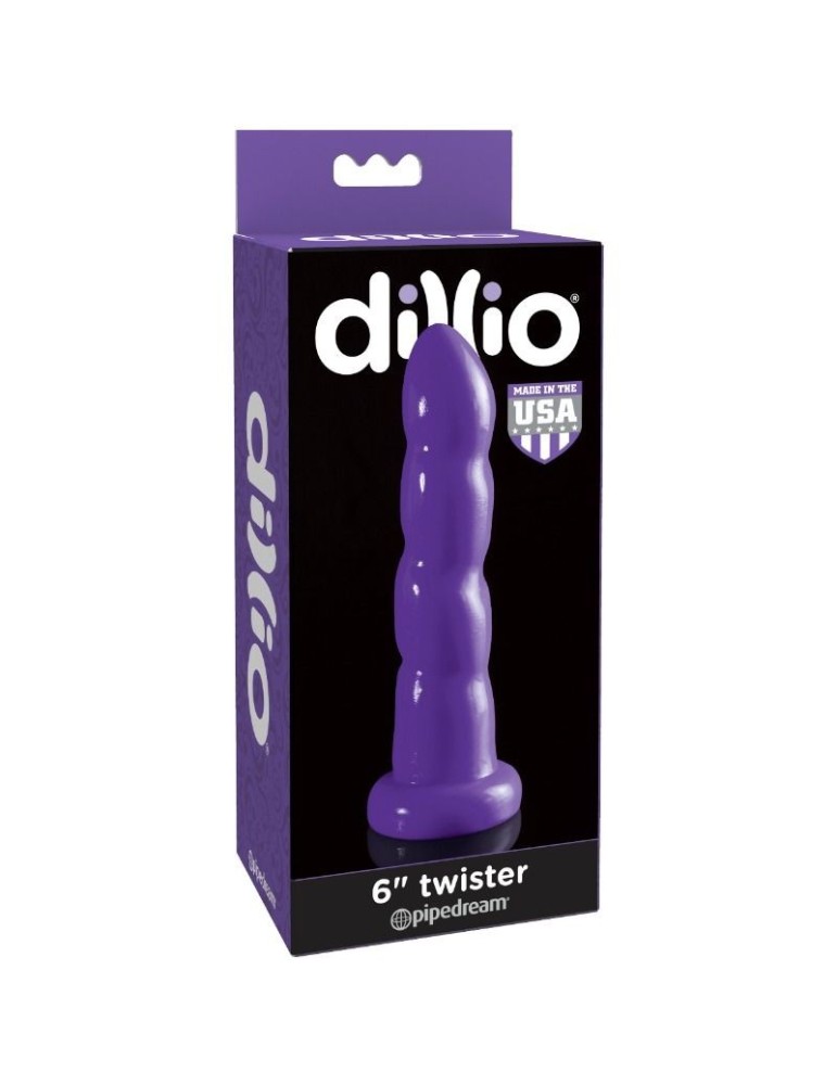 gode twister avec ventouse dillio lila 15,3 cm_2