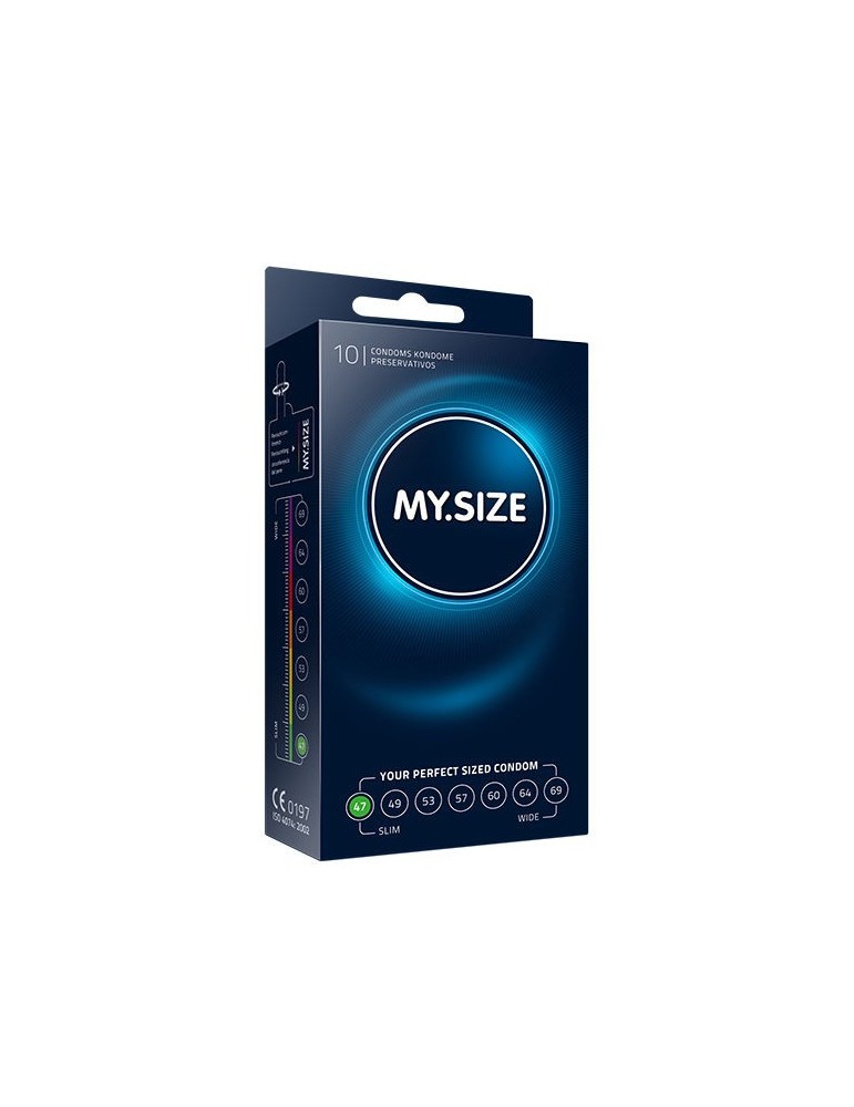 ma taille préservatif naturel latex 47mm 10uts