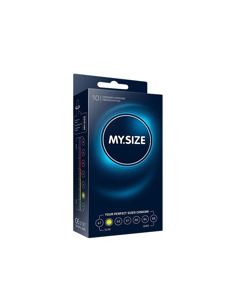 ma taille préservatif naturel latex 49mm 10uts