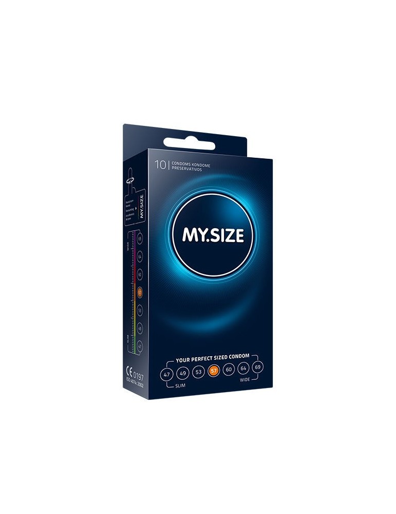 ma taille préservatif naturel latex 57mm 10uts