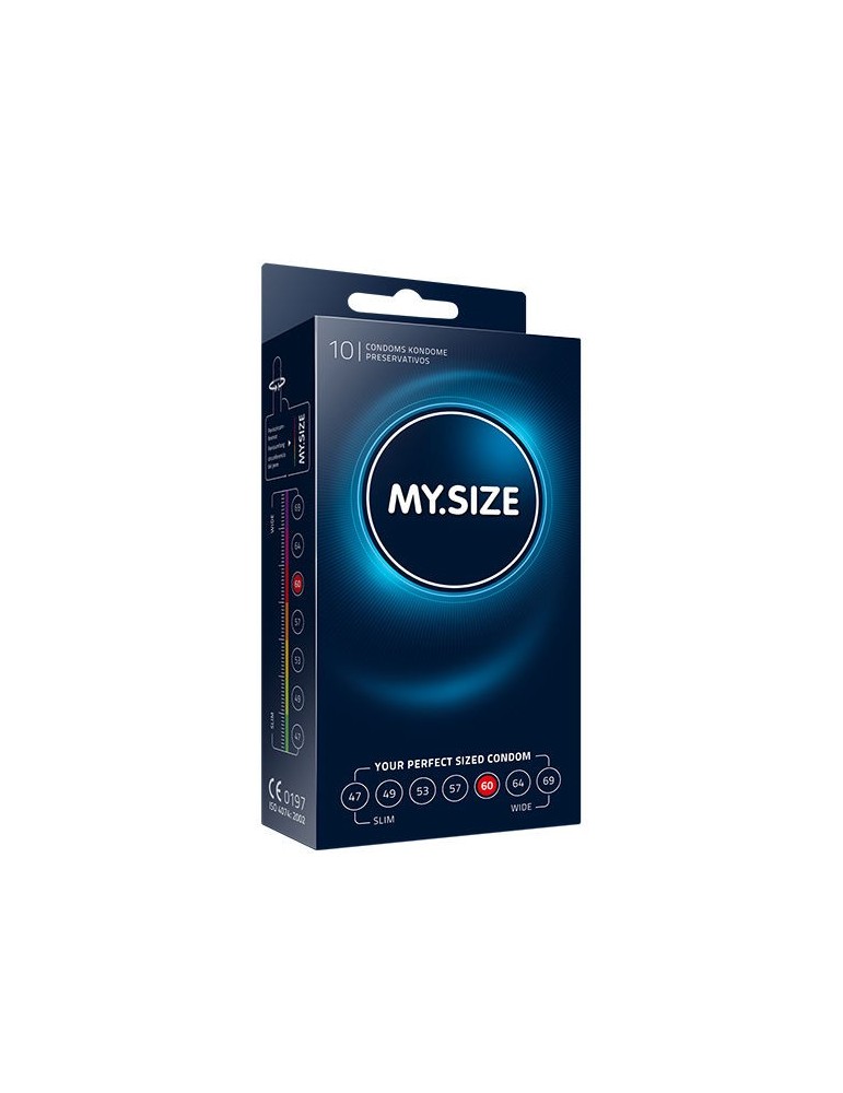 ma taille préservatif naturel latex 60mm 10uts