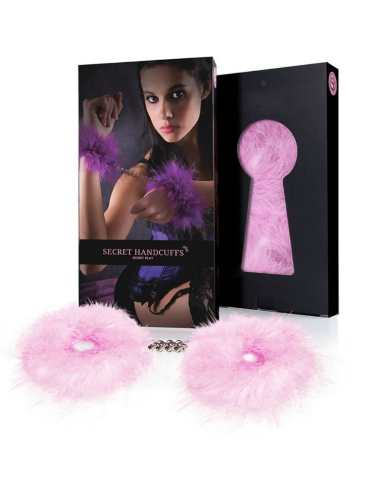 menottes en marabu rose