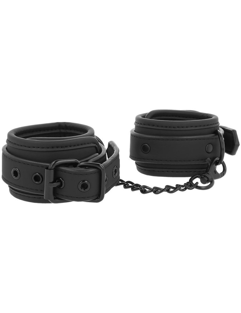 fétiche soumis menottes chevilles cuir vegan