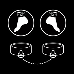 fétiche soumis menottes chevilles cuir vegan_3