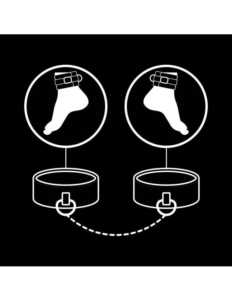 fétiche soumis menottes chevilles cuir vegan_3