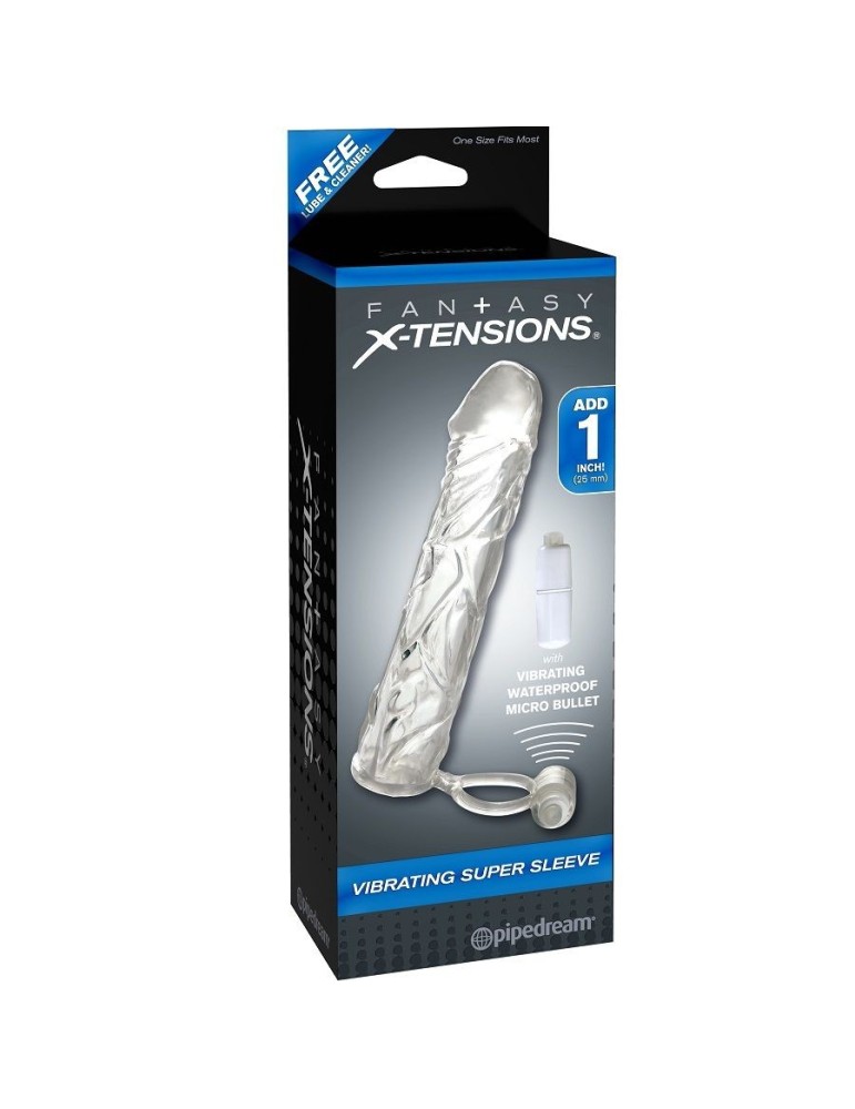 extension manchon vibrant réaliste avec anneau