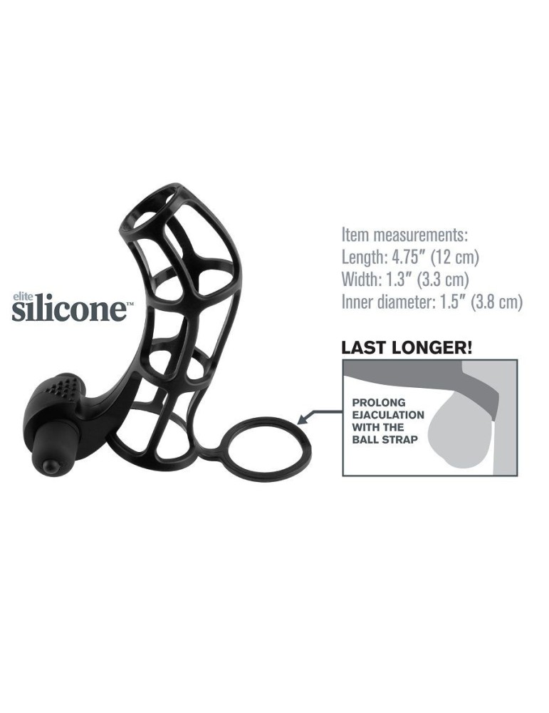 manchon de pénis en silicone de luxe avec vibromasseur_3