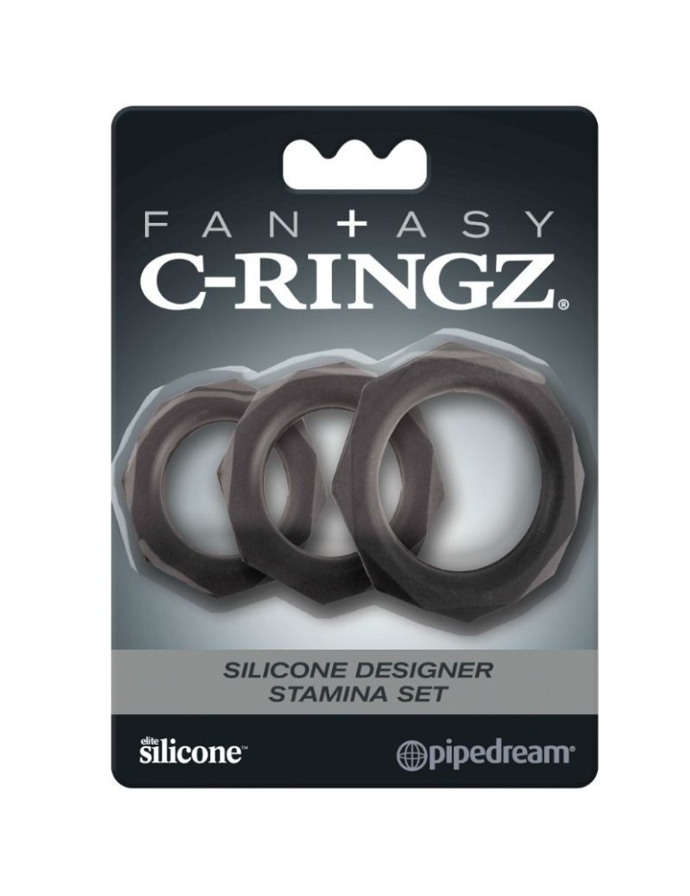 fantasy c ringz set anneaux en silicone noir noir_2