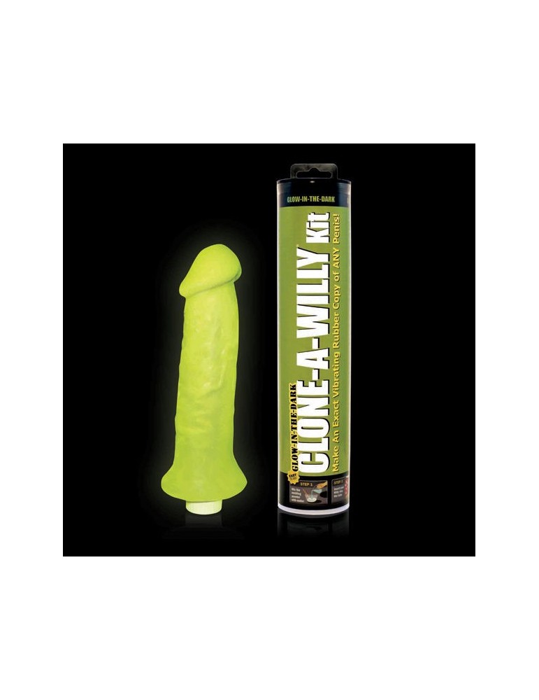 clone willy cloner green pénis luminescent avec vibromasseur_2