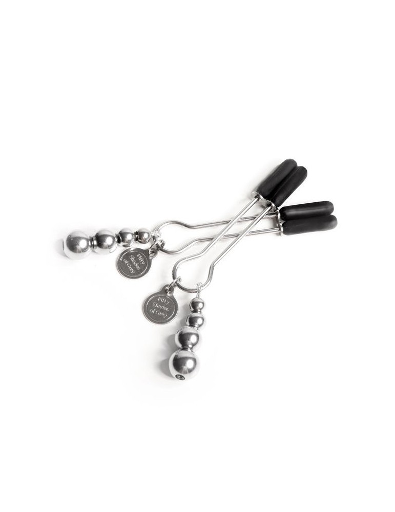 cinquante nuances de pinces à tétons réglables grises