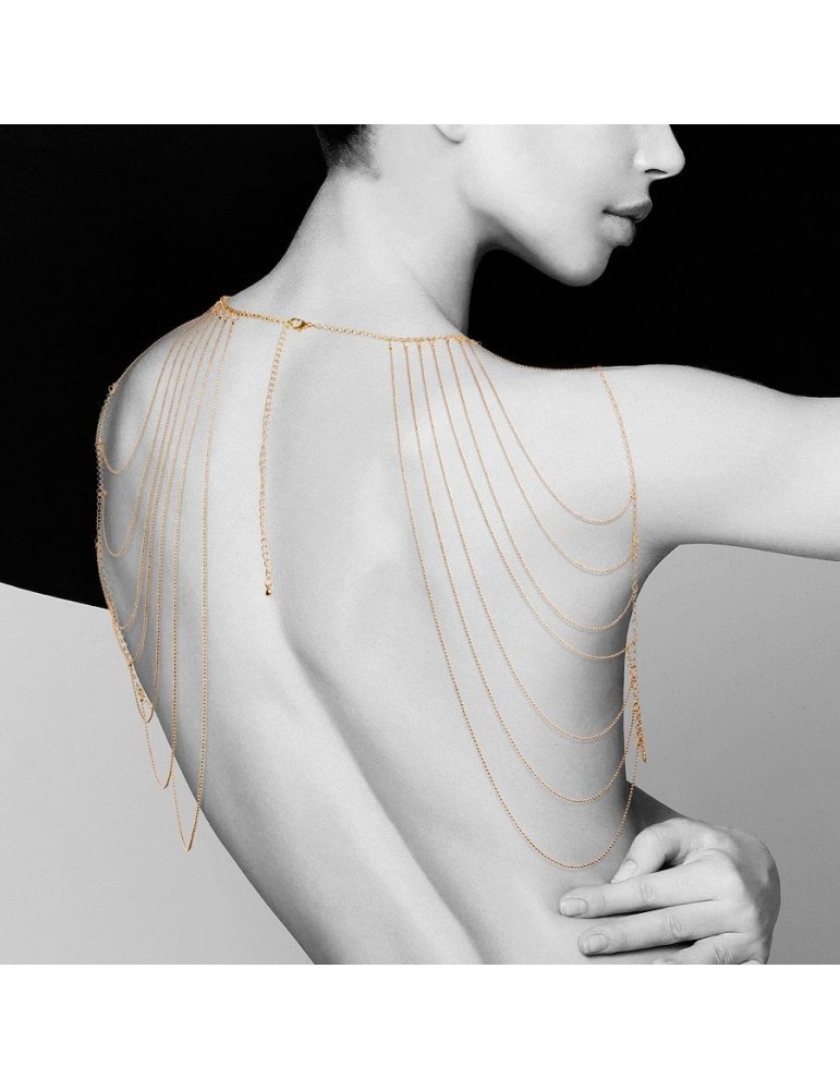 bijoux magnifique bijou avec chaînes métalliques pour les épaules et le dos_2