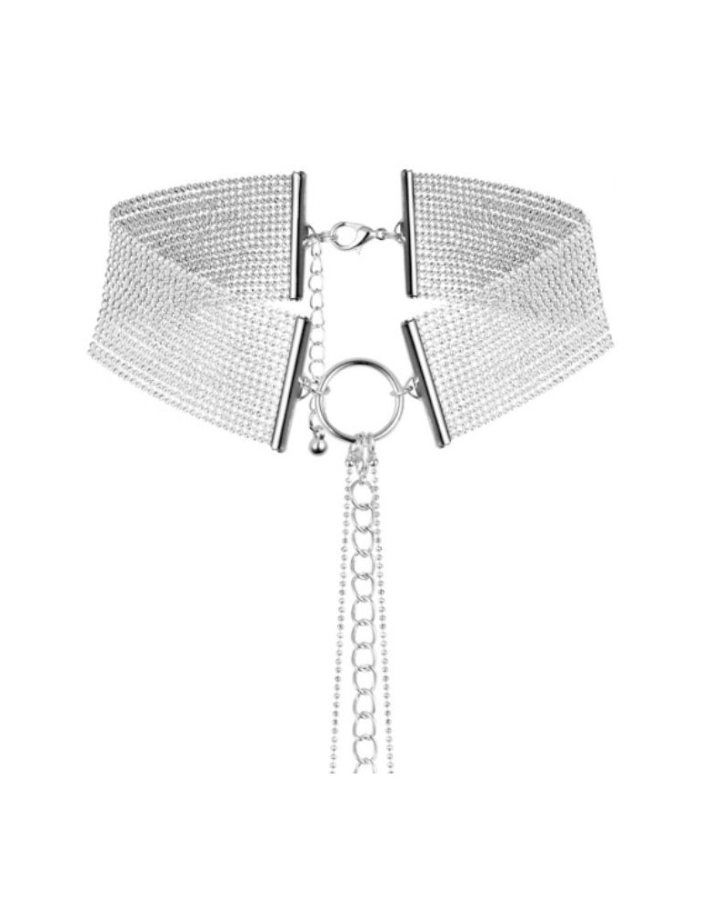 magnifique collier chaîne en argent métallisé_2