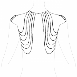 magnifique bijou chaîne en métal argenté dos et épaule_5