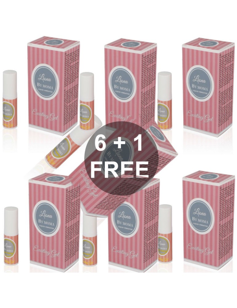 liona by moma vibromasseur liquide excitant gel 6 + 1 gratuit