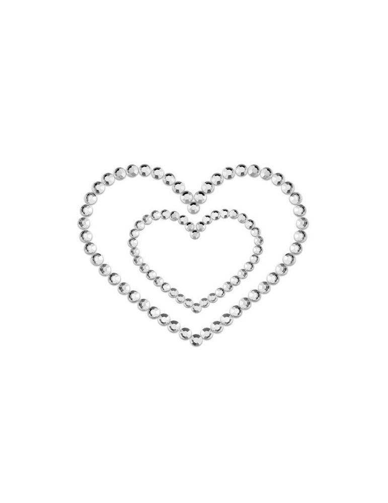 mimi heart couvre les tétons en argent