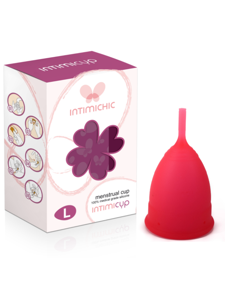 coupe menstruelle intimichic silicone medical l 6 + 1 gratuit