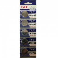 pack batteries 5 unités cr2032 (3v)