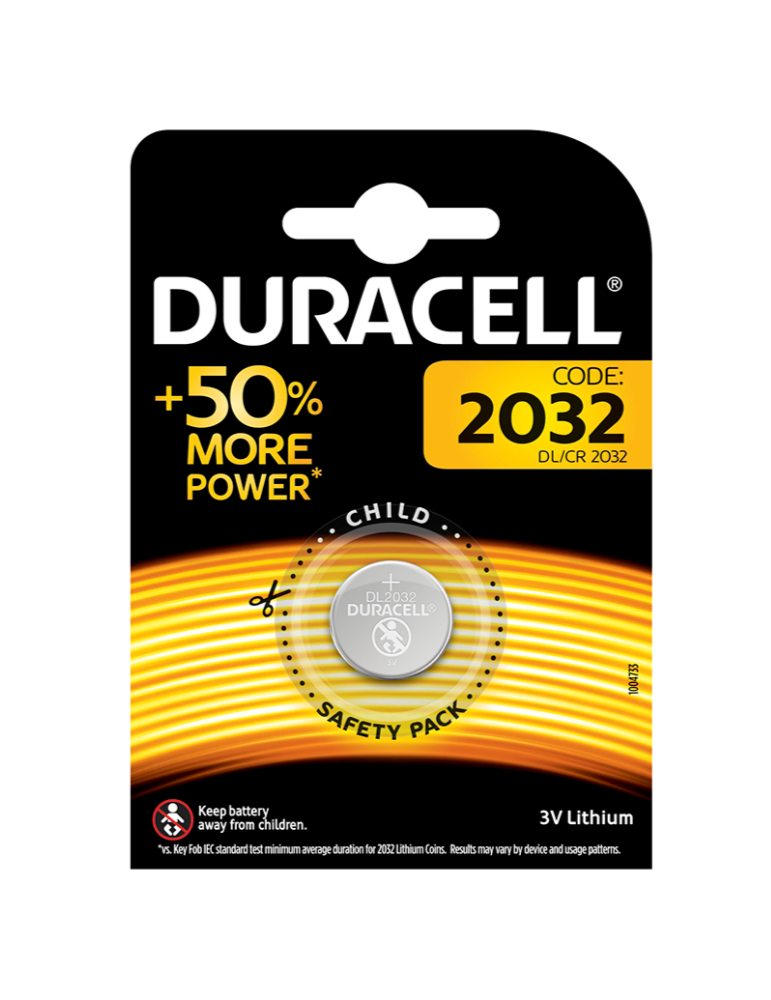 pile bouton au lithium duracell cr2032 3v blister * 1