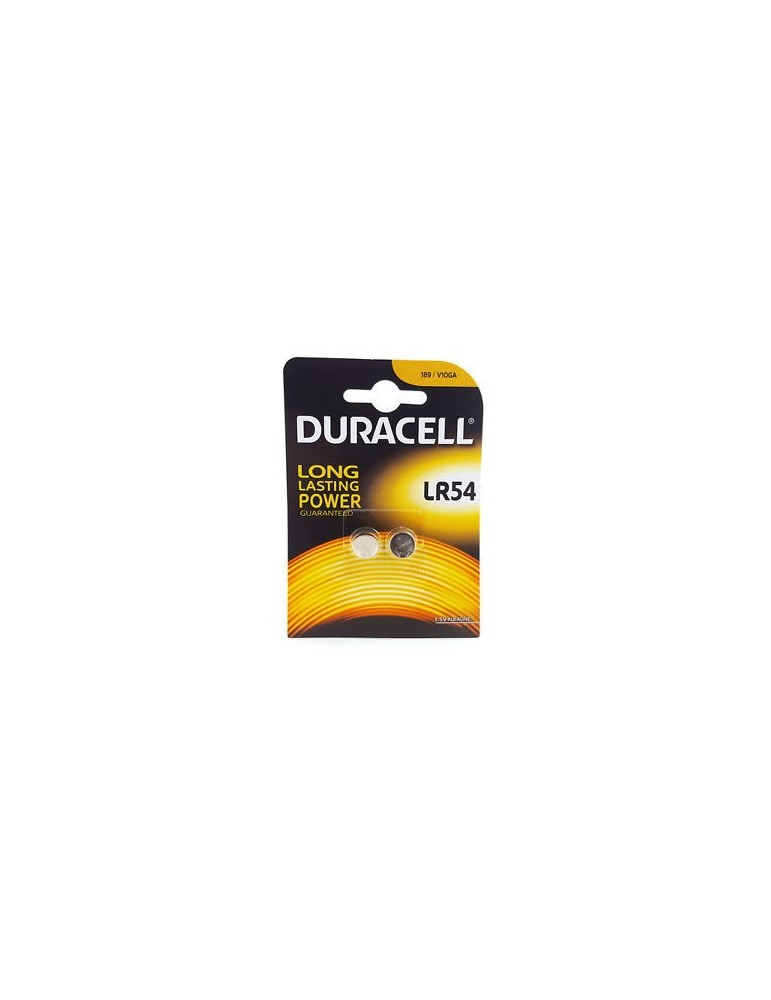 pile bouton alcaline duracell lr54 lr1130 ag10 1,5v blister * 2